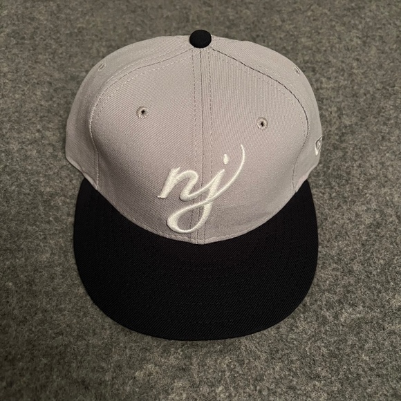New Era Other - NEW JERSEY New Era 59Fifty "NJ Script" Fitted Hat Grey